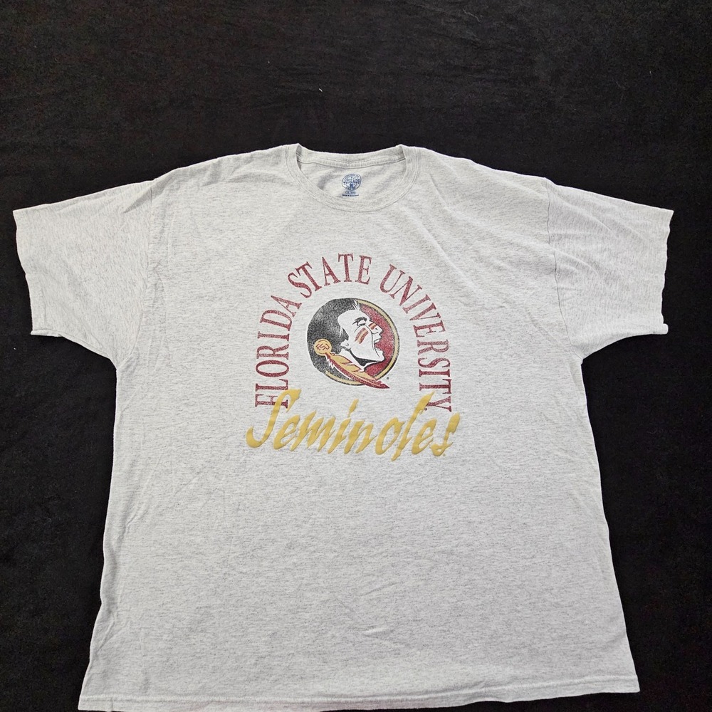 Florida State Seminoles Gray Short Sleeeve T-Shirt Men's 2XL